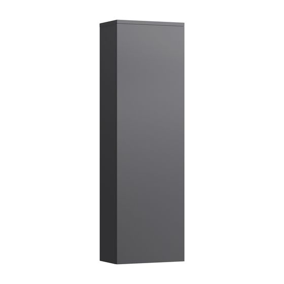 Laufen Hochschrank Kartell 270x400x1300mm, Schiefergrau, 1 Tür Scharnier rechts 4 Ablagen mit Push/Pull Funktion