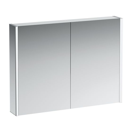 Laufen Spiegelschrank Frame 25, 780x1000x150mm, 2 Türen verspiegelt, LED-Beleuchtung vertikal, Sensor-Schalter mit Steckdose