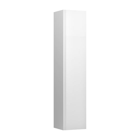 Laufen Hochschrank, MEDA, 335x353x1650mm, Mattweiß, 1 Tür, Scharnier rechts, 4 Glasablagen, Griffleiste integriert, Soft-Close