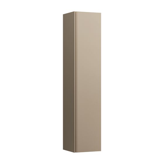 Laufen Hochschrank, MEDA, 335x353x1650mm, Cappuccino, 1 Tür, Scharnier rechts, 4 Glasablagen, Griffleiste integriert, Soft-Close