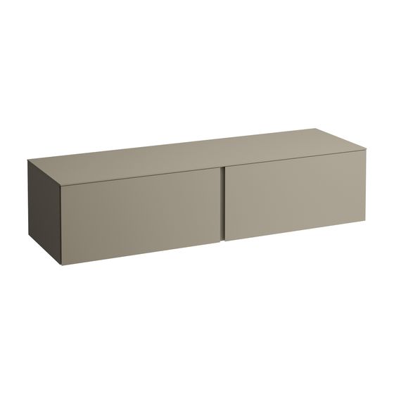 Laufen Schubladenelement, Ilbagnoalessi, 1600mm, Pearlbeige, 2 Schub., ohne Ausschn.