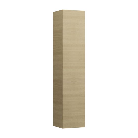 Laufen Hochschrank, Ilbagnoalessi, 334x350x1650mm, Eiche hell, 1 Tür, Scharnier links, 4 Glasabl., integr. verst. Griffe Rechts