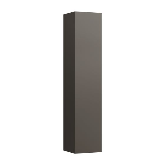 Laufen Hochschrank, Ilbagnoalessi, 334x350x1650mm, Dunkelbraun, 1 Tür, Scharnier links, 4 Glasabl., integr. verst. Griffe Rechts