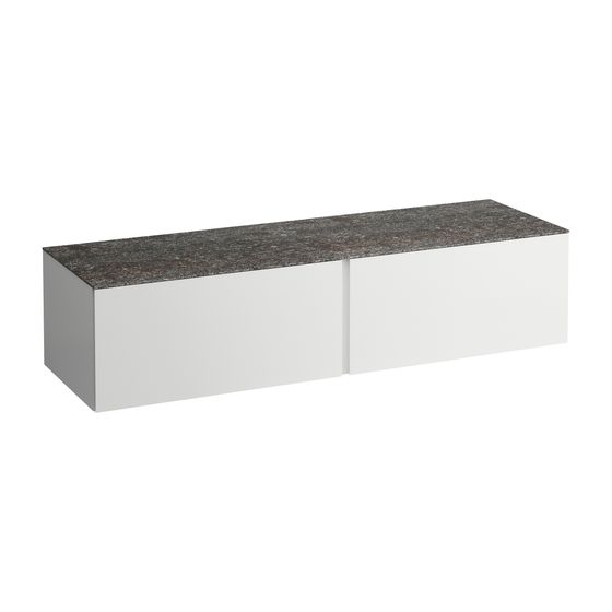 Laufen Schubladenelement, Ilbagnoalessi, 1600mm, Multicolor, 2 Schub., ohne Ausschn., Marrone Naturale