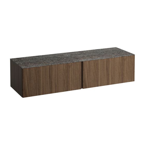 Laufen Schubladenelement, Ilbagnoalessi, 1600mm, Noce canaletto, 2 Schub., ohne Ausschn., Marrone Naturale