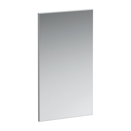 Laufen Spiegel Frame 25, 450x25x825mm, mit Aluminiumrahmen glanzeloxiert