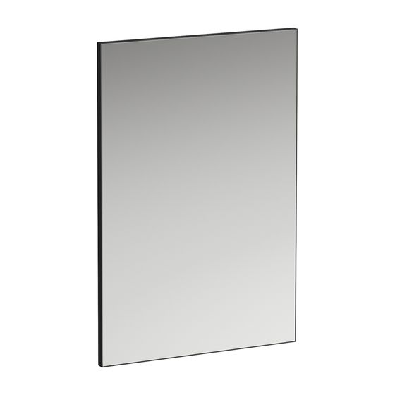 Laufen Spiegel Frame 25, 550x25x825mm, Mattschwarz, mit Aluminiumrahmen