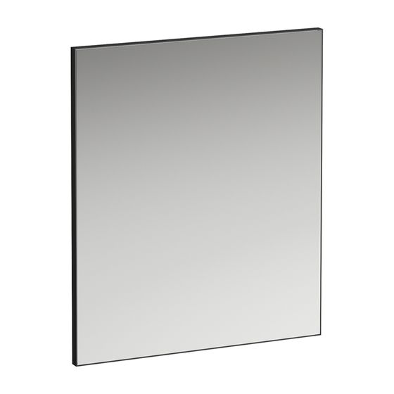 Laufen Spiegel Frame 25, 600x25x700mm, Mattschwarz, mit Aluminiumrahmen