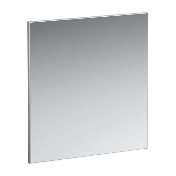Laufen Spiegel Frame 25, 650x25x700mm, mit Aluminiumrahmen glanzeloxiert