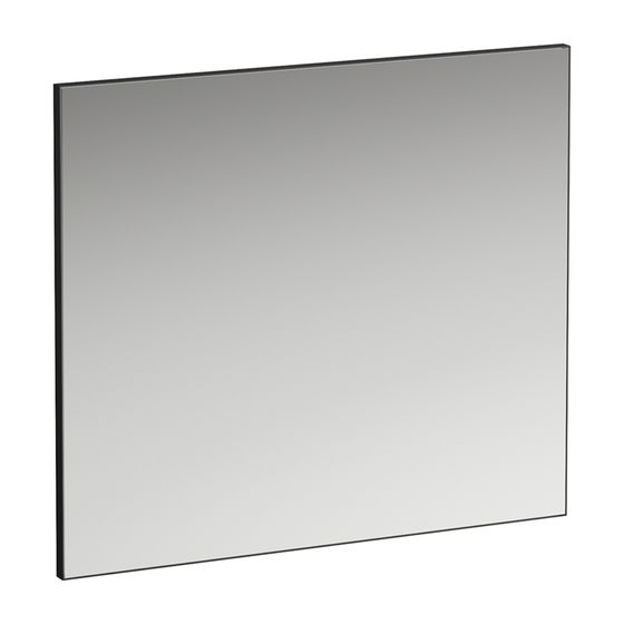 Laufen Spiegel Frame 25, 800x25x700mm, Mattschwarz, mit Aluminiumrahmen