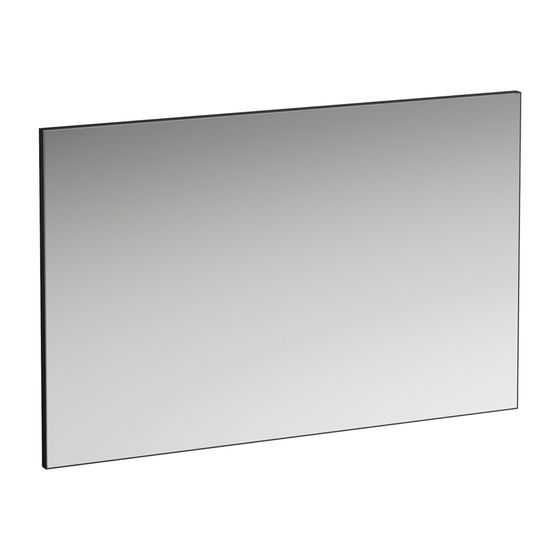 Laufen Spiegel Frame 25, 1000x25x700mm, Mattschwarz, mit Aluminiumrahmen