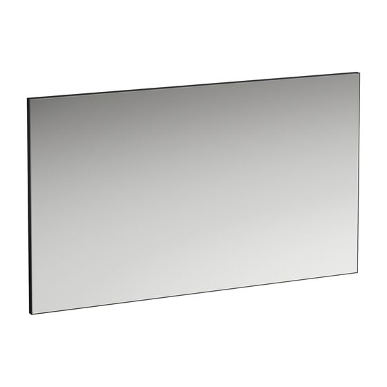 Laufen Spiegel Frame 25, 1200x25x700mm, Mattschwarz, mit Aluminiumrahmen