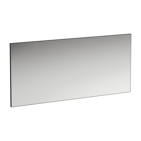 Laufen Spiegel Frame 25, 1500x25x700mm, Mattschwarz, mit Aluminiumrahmen