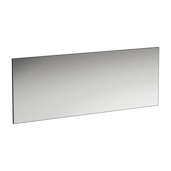 Laufen Spiegel Frame 25, 1800x25x700mm, Mattschwarz, mit Aluminiumrahmen