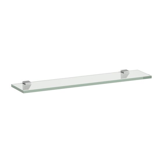 Laufen Glasablage Frame 25 120x550x10mm, mit 2 Wandbefestigungen Silber eloxiert