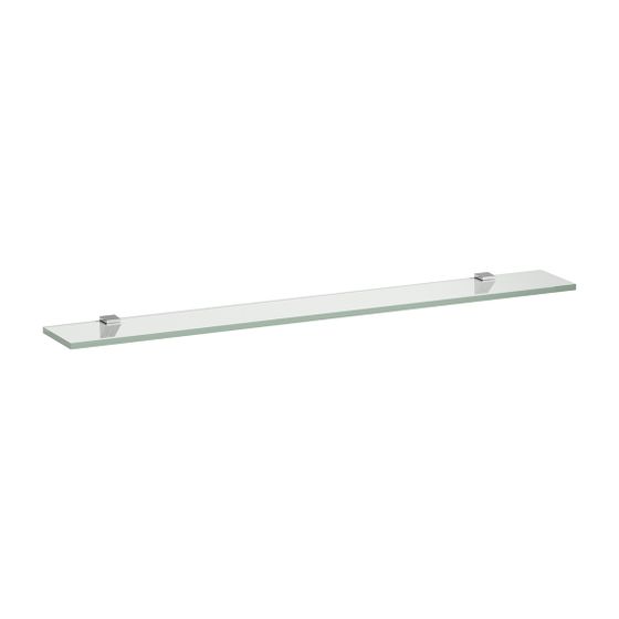 Laufen Glasablage Frame 25 120x900x10mm, mit 2 Wandbefestigungen Silber eloxiert