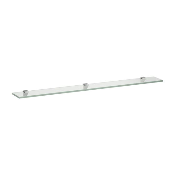 Laufen Glasablage Frame 25 120x1000x10mm, mit 3 Wandbefestigungen Silber eloxiert