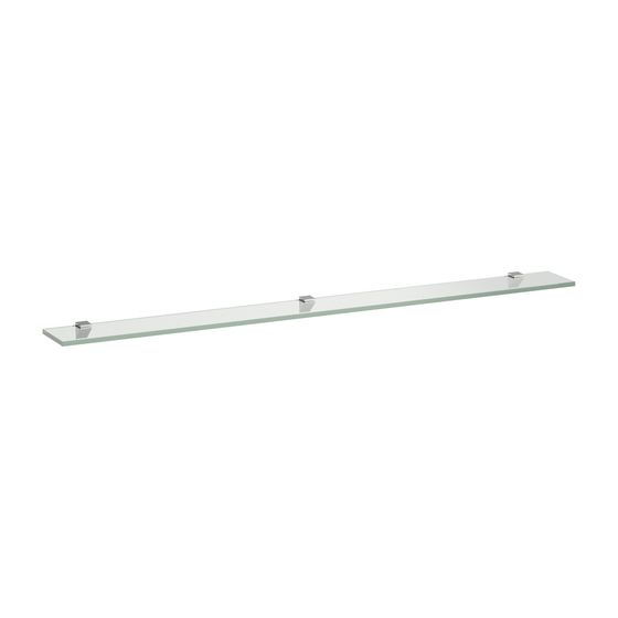 Laufen Glasablage Frame 25 120x1200x10mm, mit 3 Wandbefestigungen Silber eloxiert