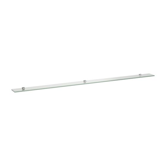 Laufen Glasablage Frame 25 120x1800x10mm, Mattschwarz, mit 3 Wandbefestigungen