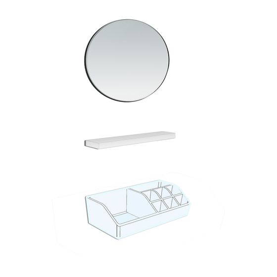 Laufen Accessoires Frame 25 Kosmetikspiegel Magnetleiste Schale