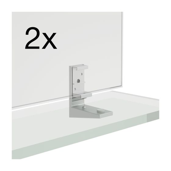 Laufen Spiegelfixierungsadapter, 3 Stück, Frame 25 Fixierung am Spiegel, Mattschwarz