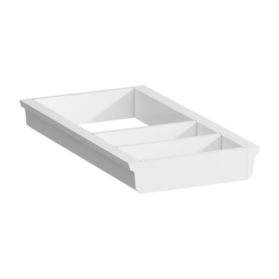 Laufen Ordnungssystem SPACE 374x200x45mm, Weiß, für Waschtischunterbauten Schubladen und Trolley
