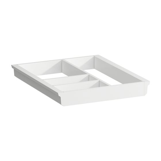 Laufen Ordnungssystem SPACE 374x320x45mm, Weiß, für Waschtischunterbauten Schubladen und Trolley