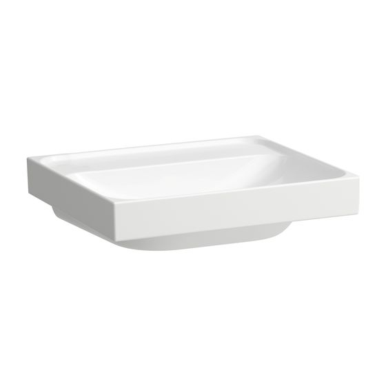Laufen Waschtisch MEDA 460x550x165mm, Weiß, ohne Hahnloch/Überlauf