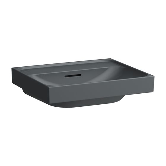 Laufen Aufsatzwaschtisch MEDA 460x550x165mm, Mattgraphit, ohne Hahnloch, mit Überlauf