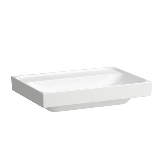 Laufen Aufsatzwaschtisch MEDA 460x650x160mm, Weiß LCC, ohne Hahnloch/Überlauf