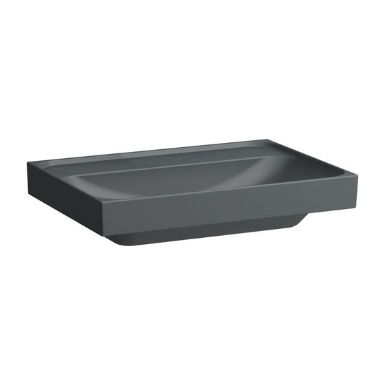 Laufen Aufsatzwaschtisch MEDA 460x650x160mm, Mattgraphit, ohne Hahnloch/Überlauf