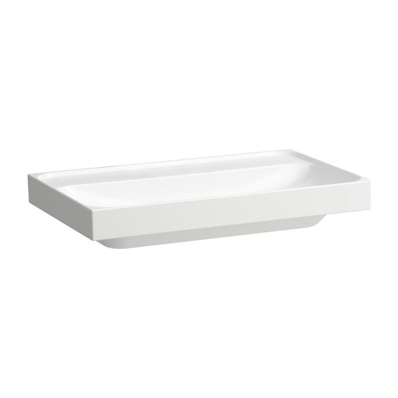 Laufen Aufsatzwaschtisch MEDA 460x800x160mm, Weiß, ohne Hahnloch/Überlauf