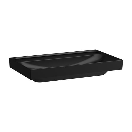 Laufen Aufsatzwaschtisch MEDA 460x800x160mm, Mattschwarz, ohne Hahnloch/Überlauf