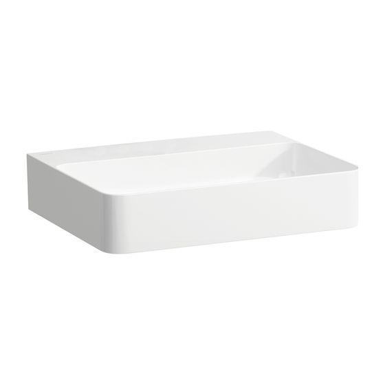 Laufen Waschtisch VAL 420x550x155mm, Weiß LCC, ohne Hahnloch/Überlauf