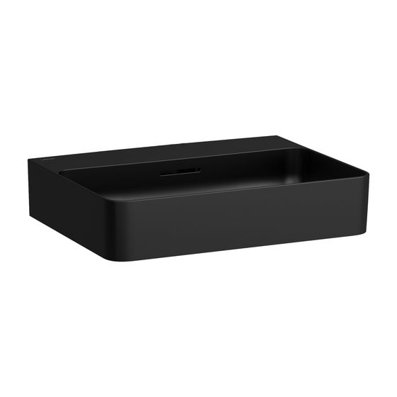 Laufen Waschtisch VAL 420x550x155mm, Mattschwarz, ohne Hahnloch, mit Überlauf