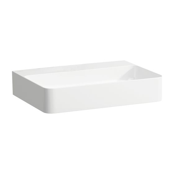 Laufen Waschtisch VAL 420x600x155mm, Weiß LCC, ohne Hahnloch/Überlauf