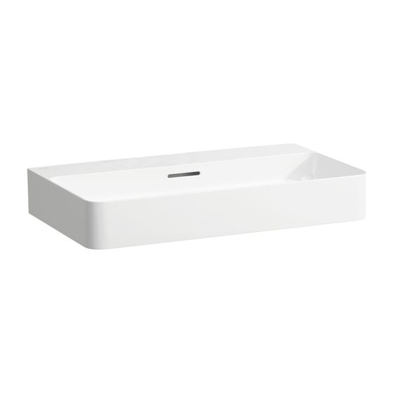 Laufen Waschtisch VAL 420x750x155mm, Weiß LCC, ohne Hahnloch, mit Überlauf