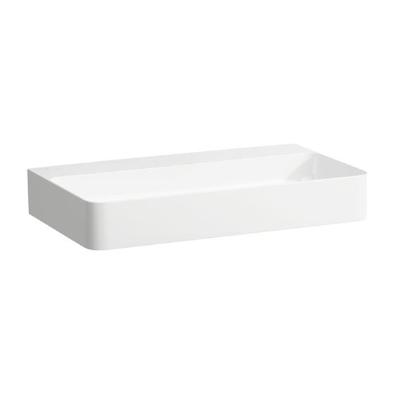 Laufen Waschtisch VAL 420x750x155mm, Weiß, ohne Hahnloch/Überlauf