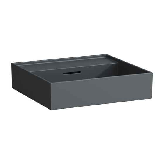 Laufen Waschtisch Kartell 460x500x145mm, Mattgraphit, ohne Hahnloch, mit Überlauf