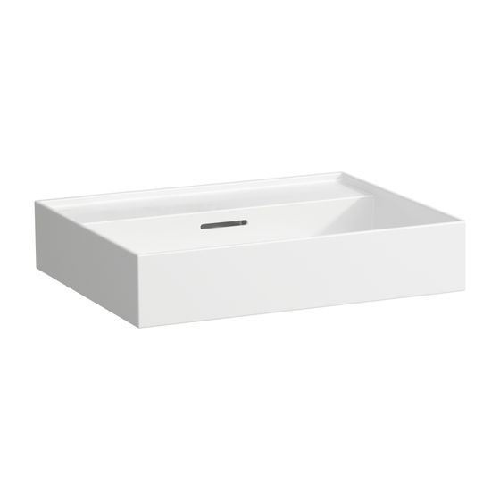 Laufen Aufsatzwaschtisch Kartell 460x600x145mm, Active Weiß LCC, ohne Hahnloch, mit Überlauf