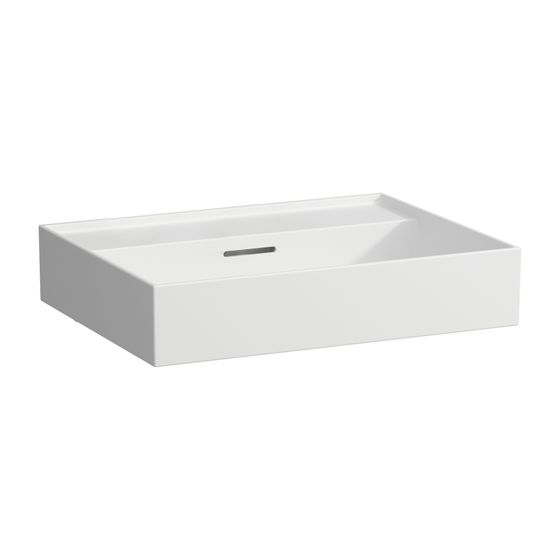 Laufen Aufsatzwaschtisch Kartell 460x600x145mm, Mattweiß, ohne Hahnloch, mit Überlauf