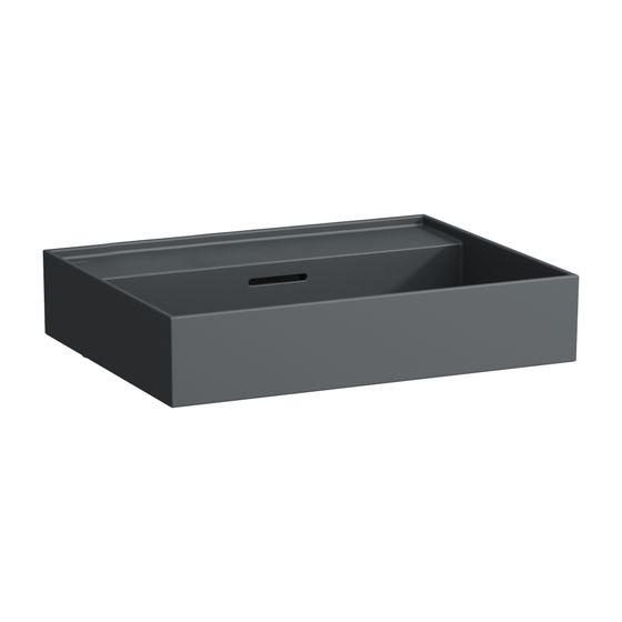 Laufen Waschtisch Kartell 460x600x145mm, Mattgraphit, ohne Hahnloch, mit Überlauf