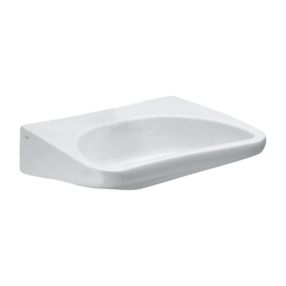 Laufen Waschtisch barrierefrei REHAB 550x660x190mm, Weiß, ohne Hahnloch/Überlauf