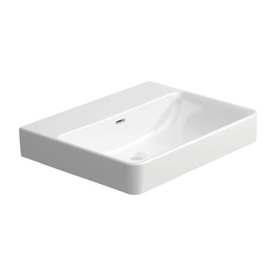 Laufen Waschtisch Laufen Pro S 465x600x175mm, Weiß LCC, ohne Hahnloch, mit Überlauf