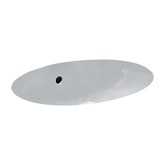 Laufen Einbauwaschtisch von unten BIROVA 405x530x200mm, Weiß, ohne Hahnloch, mit Überlauf