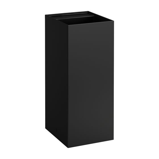 Laufen Waschtisch freistehend Kartell 435x375x900mm, Mattschwarz, ohne Hahnloch/Überlauf