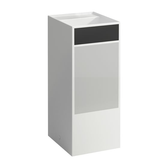 Laufen Waschtisch freistehend Kartell 435x375x900mm, Schwarz, ohne Hahnloch/Überlauf Farbflächen und grau