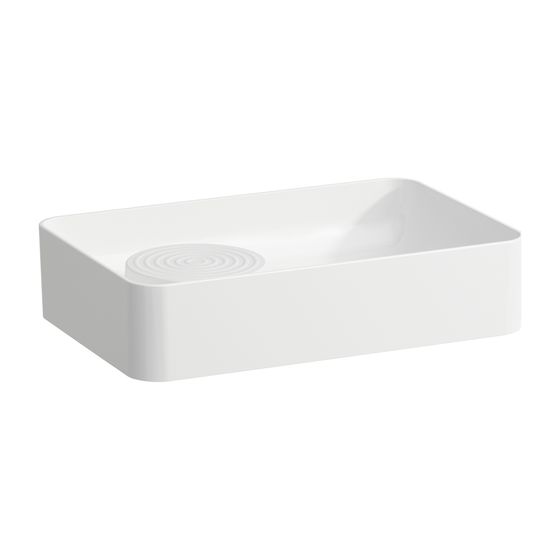 Laufen Waschtisch-Schale VAL 360x550x145mm, Mattschwarz, ohne Hahnloch, mit Überlauf, semi-trockenen innerhalb der Schale
