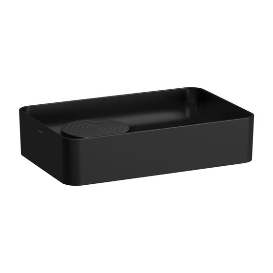 Laufen Waschtisch-Schale VAL 360x550x145mm, Mattschwarz, ohne Hahnloch/Überlauf, semi-trockenen innerhalb der Schale