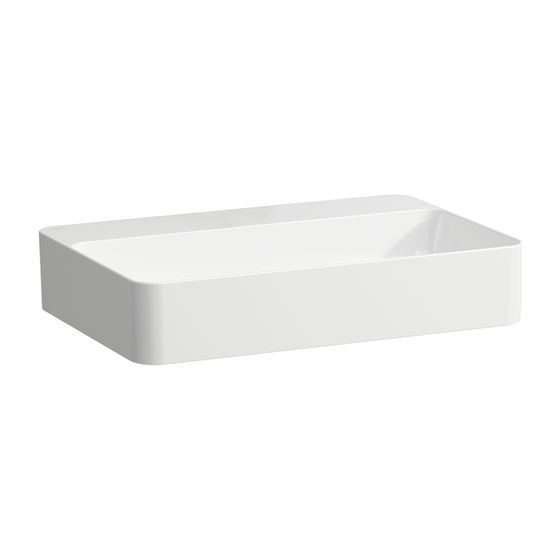 Laufen Waschtisch-Schale VAL 400x600x150mm, Weiß, mit Armaturenbank, ohne Hahnloch/Überlauf, Kanal unten geschlossen